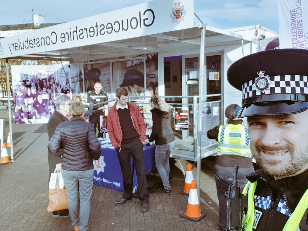 NickCook11's tweet photo. Great to see the NEV bus in Coleford this morning with our PCSO's Pritchard and Garcia-Cote with partners providing information on Domestic Abuse, Burglary and anything else!
Sedbury next! Keep up the good work!
#sedbury #coleford #keepingpeoplesafe 
@FoDDC @TRHousing @Glosfire https://t.co/Eu9COCKIyE
