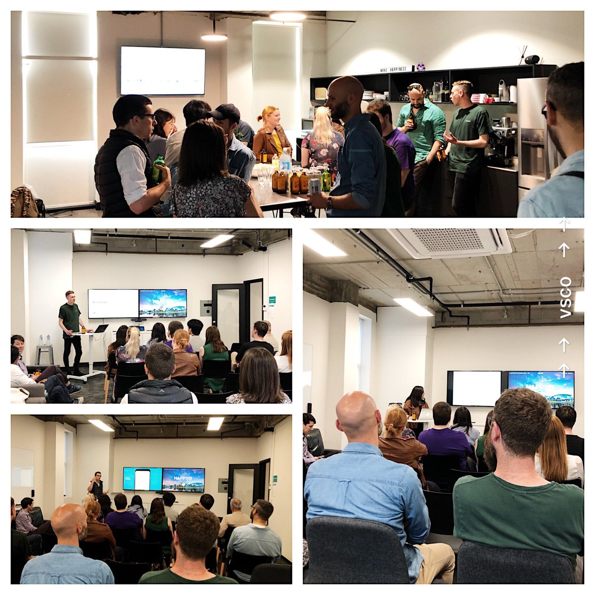 ProductOfADL's tweet photo. Awesome presentations by @nickbollen_ , @denise__coronel and Dan Stark! Great to hear some of the interesting projects they’ve been working on and a fantastic event to round out the year. Thanks to @HappyCo and @kimsd for hosting. See you all next year! https://t.co/7pbff2Lger