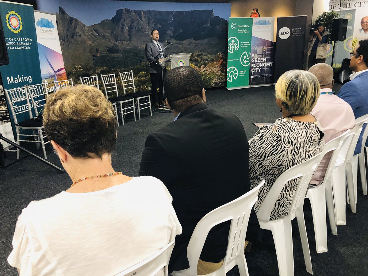 thegreencape's tweet photo. Congratulations to @gareth_morgan and the Resilient Cape Town team for the launch of the Resilience Strategy today! https://t.co/SDr8BiSgR4