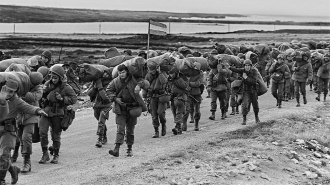 4/ In excess of 12,000 personnel were deployed by Argentina to the Falklands with a bulk of their Army remaining on the Continent to protect against aggression from Chile.