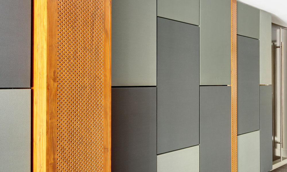 Fabric-covered panels are one of the best products that can be used in acoustic spaces to eliminate problems such as echo, sound confusion and echo. #fabric #acousticsound #insulation #sound #insulationfront #architecture #Architect