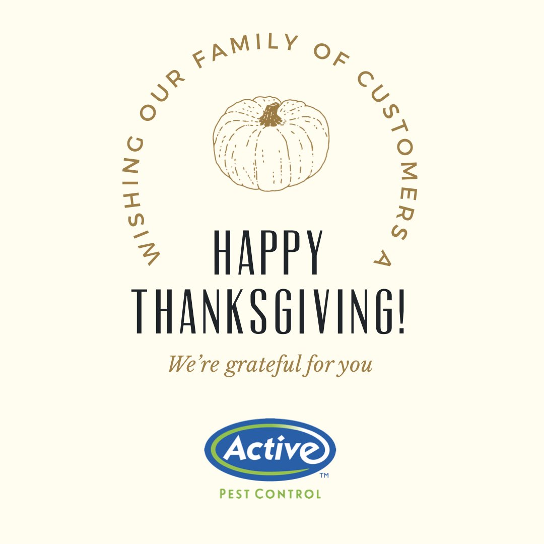 ActivePests's tweet photo. Happy Thanksgiving from our family to yours! 
#WeAreGratefulForYou
#Thanksgiving2019
🦃🍽️🍁🌽 https://t.co/cRq4ct7OIG