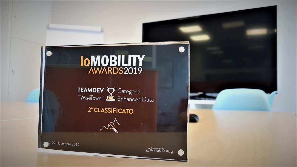 WiseTownProject's tweet photo. 📣 #IoMobilityAwards, un’iniziativa che premia i migliori servizi e progetti innovativi in Italia, ha concluso
brillantemente sua 1° edizione.
➡ WiseTown porta a casa il secondo posto nella categoria #EnhancedData. https://t.co/9lwl7ncoQj
