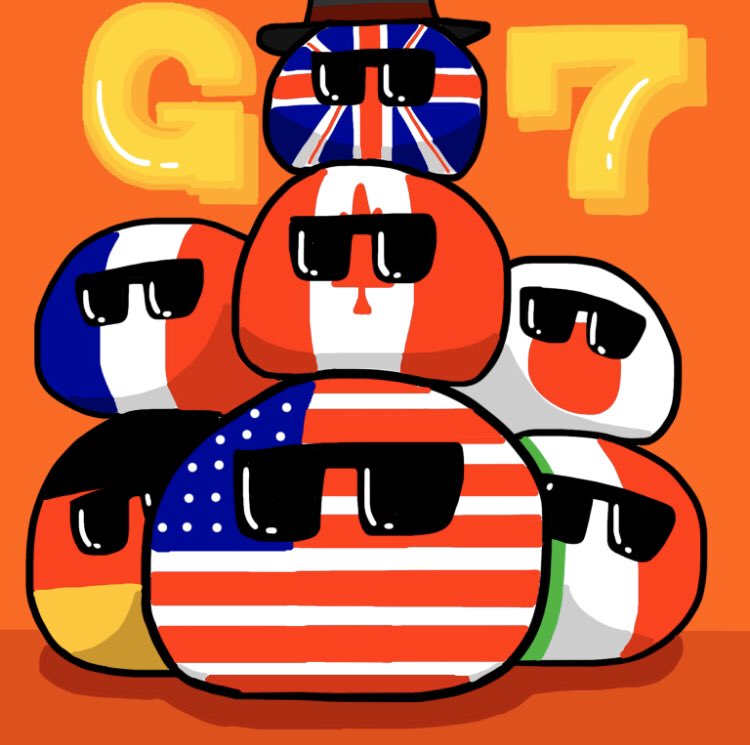 RT @Turnmorri_8: ポーランドボール、サングラス化計画 [G7版