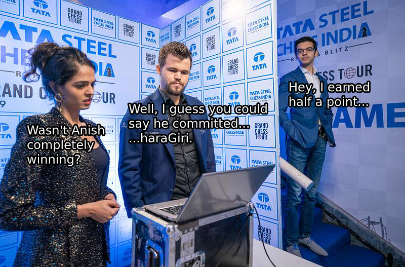 Chessentials_'s tweet photo. Day 1, Giri - Carlsen Meme #1
#chess #meme #chesshumour https://t.co/H6sBQUQD9g