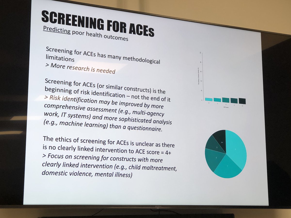 The  #ACEs questionnaire encapsulates a simple narrative that is appealing. But it's more complicated.The ethics of screening for ACEs is problematic. There is no intervention for "4 ACEs". We need to focus on screening for things that there are specific interventions for.