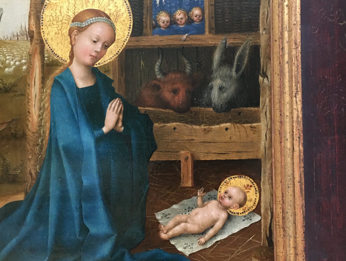 They clearly just had some men in animal masks pose for this nativity painting.
