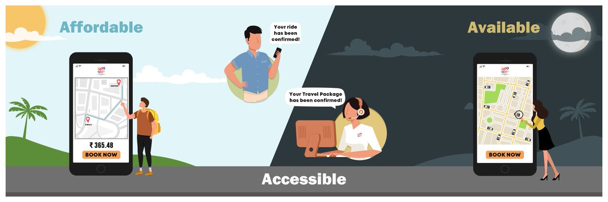 GOAMILES1's tweet image. Switch to GoaMiles, the Affordable, Accessible and Available Solution!
- Enter your location and preview the prices for your ride. 
- Book via the app, website or drop us an mail. 
- Our Helpline number just like our cabs are available 24x7. 

#GoaMiles #GoaTaxi #Goacalling