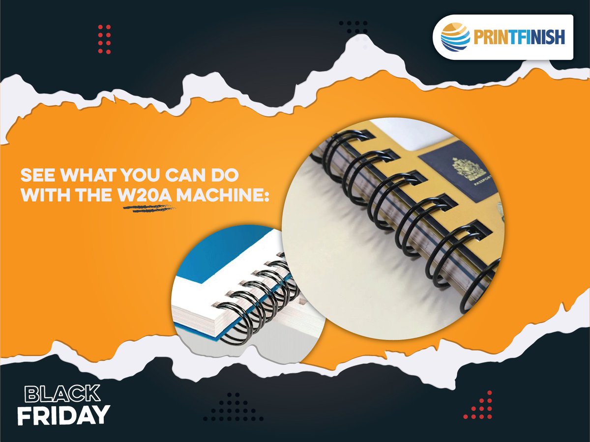 print_finish's tweet image. We are all set for this #BlackFriday! Get 25%OFF on the amazing #Wirebind W20A Machine + Free Shipping to North America. But hurry up, this promotion will end soon.

Learn more: ow.ly/PydO50xmABL