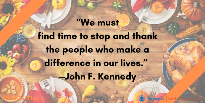 Pramerica Spirit (@pramerica_soc) on Twitter photo Our American friends over at @PruSpirit are celebrating Thanksgiving today! We want to know what your Thanksgiving tradition is? 
#GetOutThere #Volunteering #SOC20 #Pramerica #Thanksgiving Our American friends over at @PruSpirit are celebrating Thanksgiving today! We want to know what your Thanksgiving tradition is? 
#GetOutThere #Volunteering #SOC20 #Pramerica #Thanksgiving