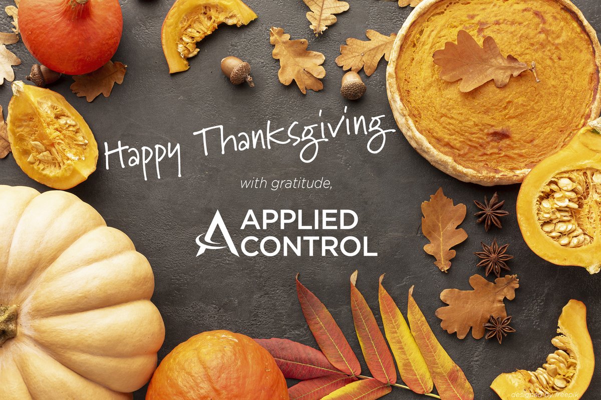 AppliedControl's tweet photo. We're thankful for our employees, our customers, the communities we serve, and the impact we help make together. Happy Thanksgiving from our families to yours! https://t.co/ho2uZQ6Kgu