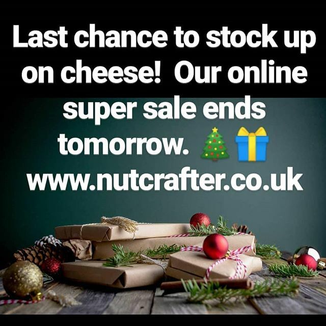 We're not fans of Black Friday but we do hope to have your Christmas cheese orders in early so we can fill the demand without shortages. That's why we've had a super sale on all week to guarantee delivery before we close for the holiday. This sale ends t… ift.tt/2Ou6bgr