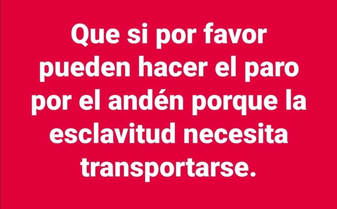sebasrg93's tweet photo. #SinViolencia #28NParoNacional #trabajaton #TMuevoEnPaz

"Sin ifictir trinsmilinii" 😒

No entendieron qué significa "Paro"

País de arrodillados. "Quiero producir para que el gobierno me siga robando de mis impuestos, y las empresas me sigan robando la vida"

Ineptos! https://t.co/kIYV7Nd2XG