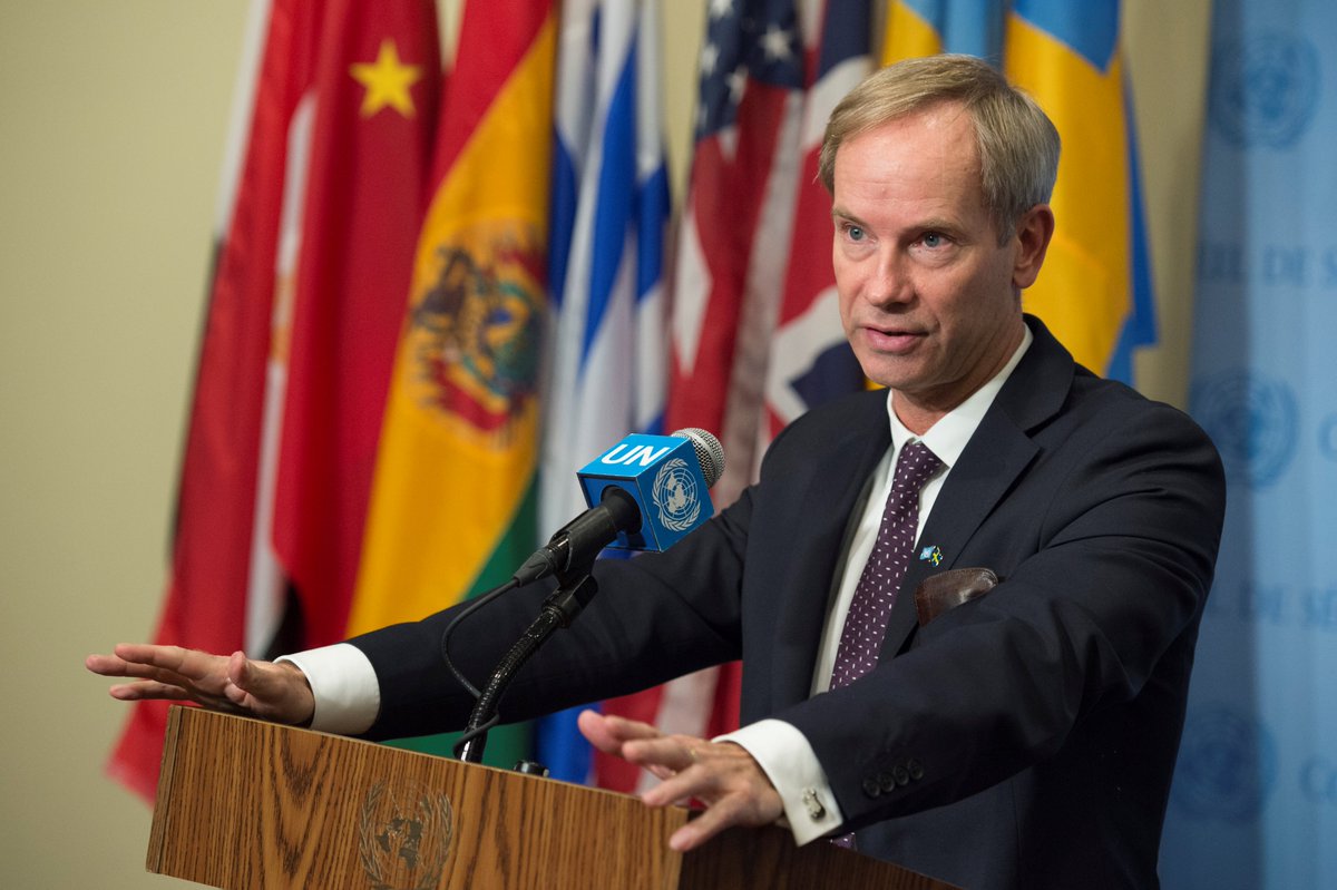 Today <a href="/FedericaMog/">Federica Mogherini</a> announced the EU's new Ambassador to the <a href="/UN/">United Nations</a>, and it's a Swede 🎉

Congratulations Olof Skoog <a href="/OlofBSkoog/">Olof Skoog</a>! 
🇺🇳🇸🇪🇪🇺