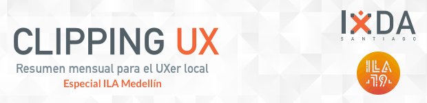 ixdasantiago's tweet photo. Tenemos nuevo #ClippingUX con un especial de @ILA19Medellin ✨👏🔥 Revive la experiencia desde la mirada de @lorexplo @lucrefeller @nelsonrp @rots y las presentaciones de @poplechuguita @masmujeresux @maadonna 👌 https://t.co/virVl1Ug5z https://t.co/8OAEgtDBhA