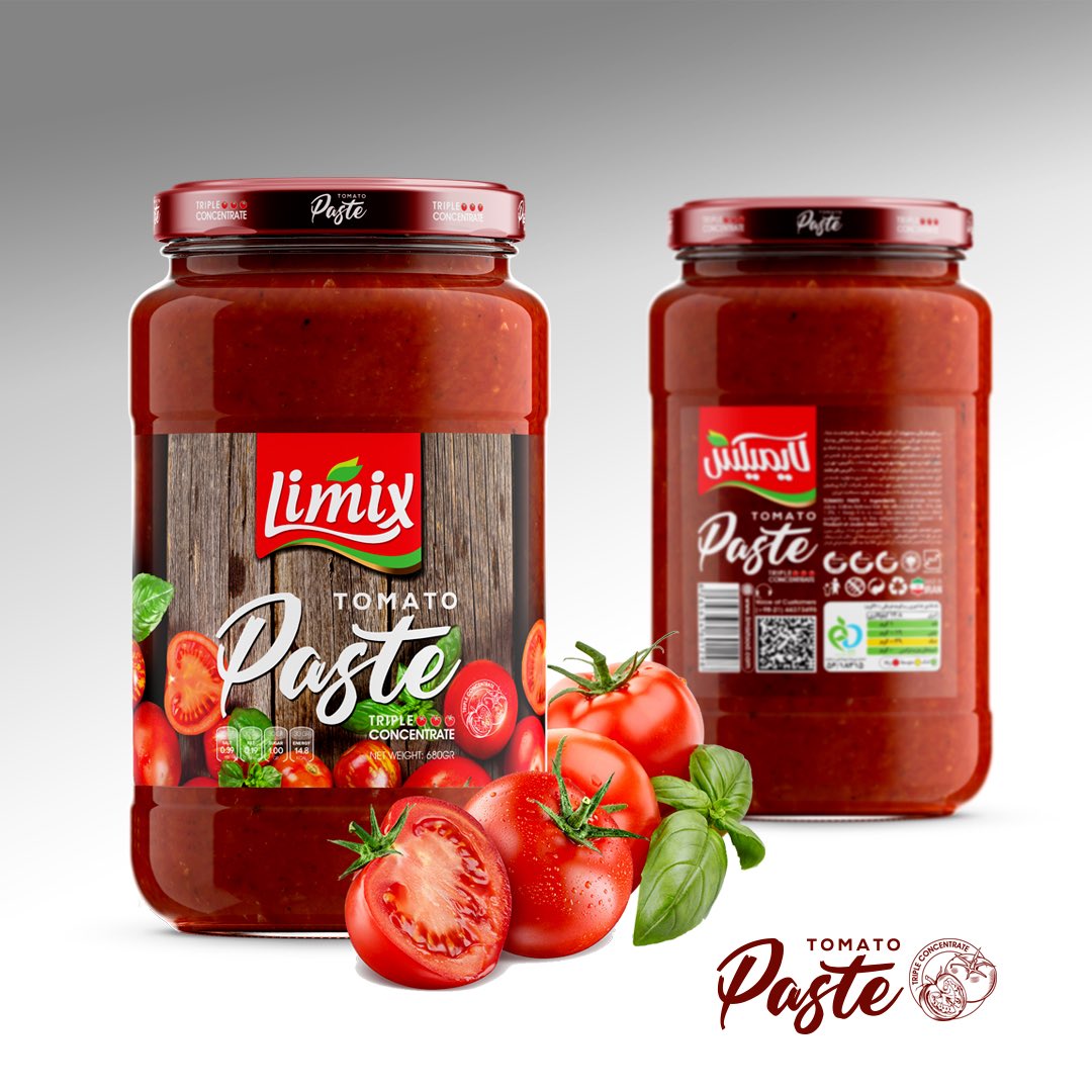 MehdiAzarkheil's tweet photo. ::: Limix Co. ::: Tomato Paste, 680gr طراحی شیشه رب گوجه فرنگی لایمیکس ۶۸۰ گرمی 
https://t.co/LVJUwRnkdc
#graphicdesign #package #packaging #packagingdesign #tomatopaste #limix #azarkheil #mehdiazarkheil
#بسته_بندی #طراح_گرافیک #لایمیکس #طراحی_لوگو #رب_گوجه_فرنگی #آذرخیل https://t.co/EiR0hY0N39