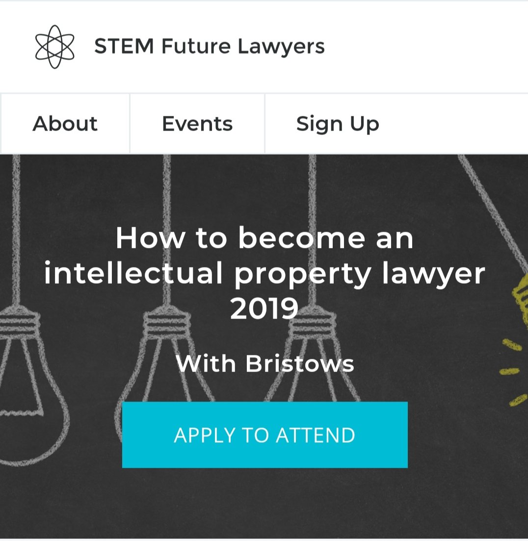 stemlawyers's tweet image. Our next event is 'How to become an intellectual property lawyer' with @bristowsgrad next week in London (Thurs 5 Dec, 5:30-8:30pm). Apply to attend! stemfuturelawyers.co.uk/event/how-to-b…