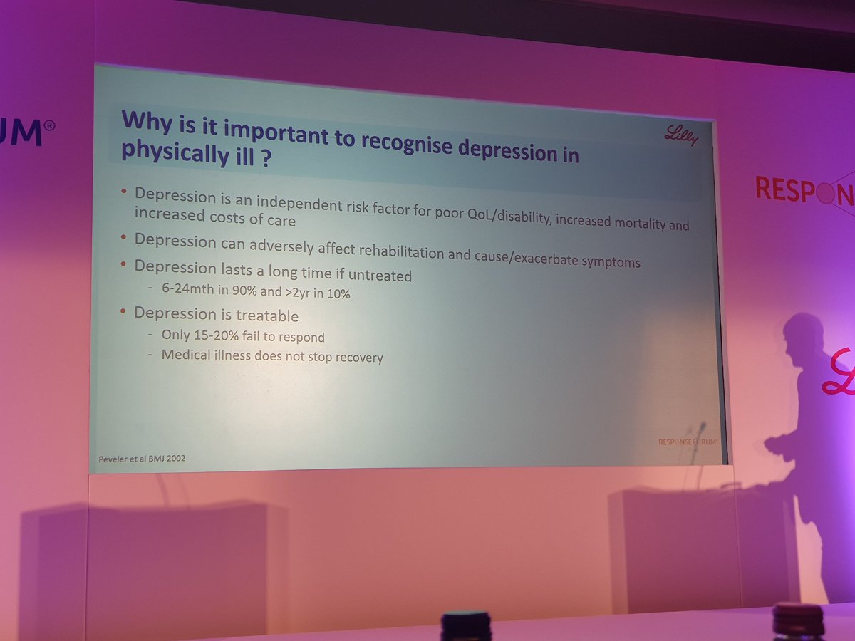 RadioRheum's tweet photo. Great talk from Prof Robert Peveler on Opening Pandoras Box: #mentalhealth in Rheum at the Response Nurse Forum. Depression has a huge impact in people with #rheumatoidarthritis including increased disability, increased cost of care and reduced response to treatment. #LetsTalk https://t.co/Biq4FHjzE1