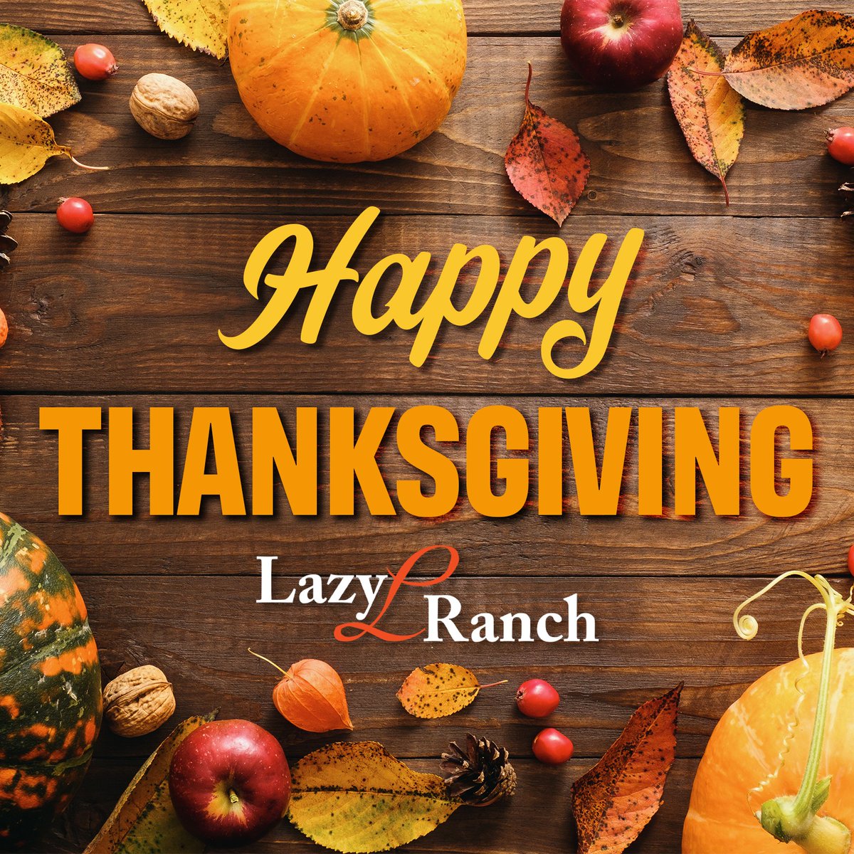 Happy Thanksgiving from everyone here at Lazy L Ranch!