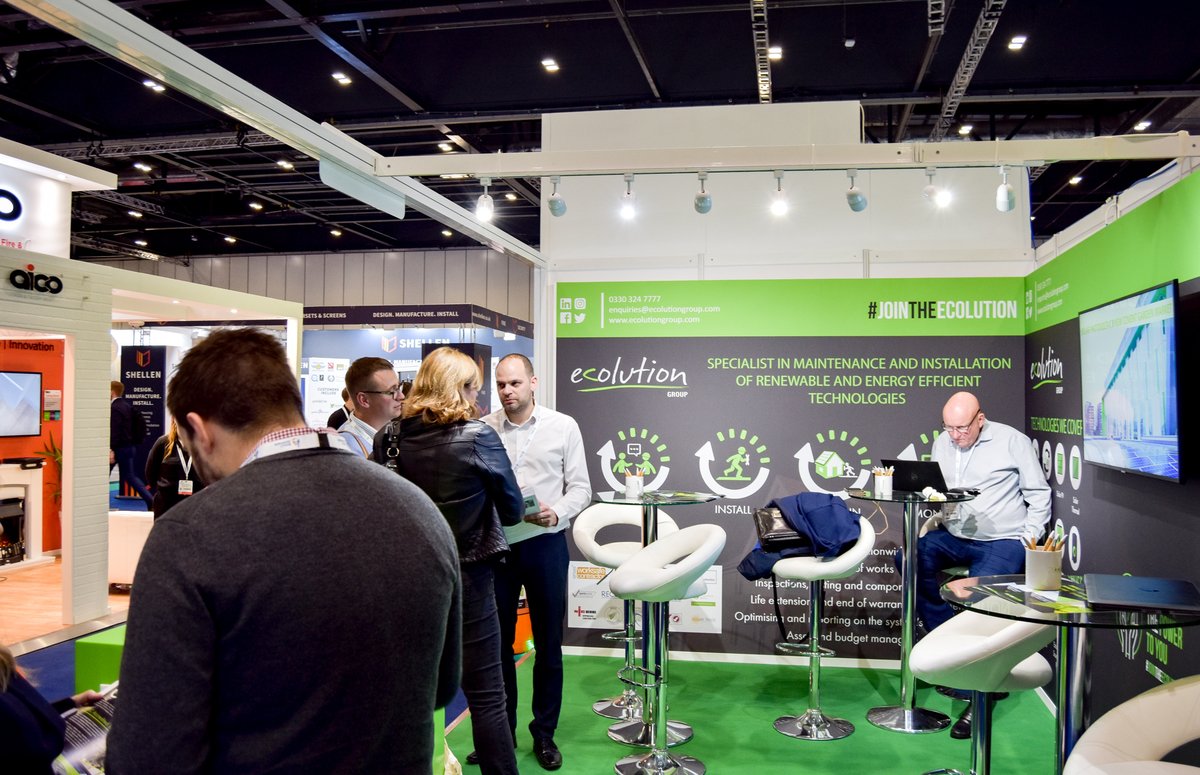 ecolutionGRP's tweet photo. Amazing day yesterday at #HOMESUK ! We hope for another successful day today. We'd love you to come and have a chat with our consultants about our renewable technologies, asset management and sustainability at Stand H329.

#jointheecolution #homesuk #greenenergy #renewables https://t.co/wXUraamkPb