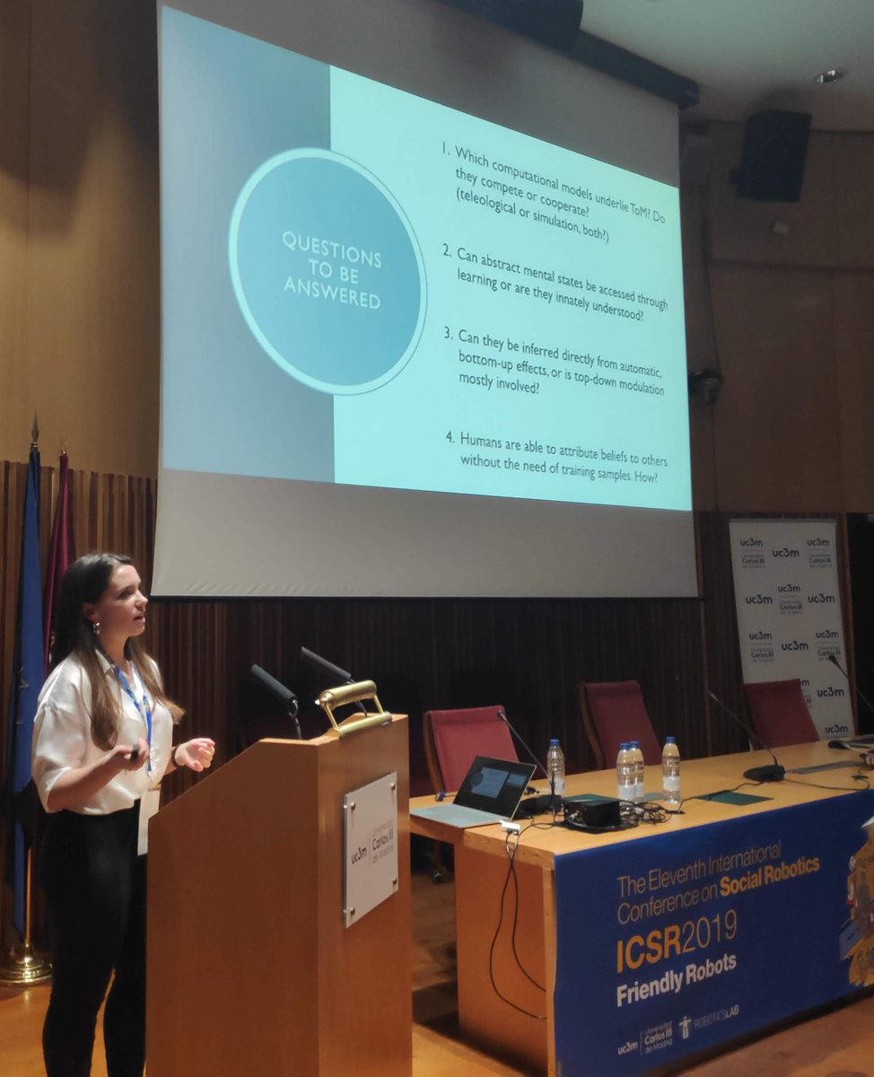 So many questions needing an answer! 
Francesca's talk "Transferring Adaptive Theory of Mind to social robots: insights from developmental psychology to robotics" at #icvs2019 raised a lot of interest on the #Robotics research we do at <a href="/uni_essex_csee/">CSEE Essex</a> ...