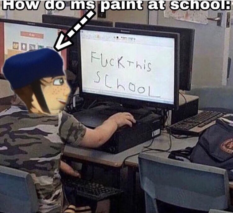 JeffyMsp's tweet photo. LMAO this what I did the whole class I painted this drawing says " fuck this school!" without getting caught 😂

#jeffy #sml #notmeinrl #edited #dznkmeme #msp #mspshitpost #shitpost #supermariologan #jeffyjeffy #lmao #mspaint #edit https://t.co/DDEubnGoFs