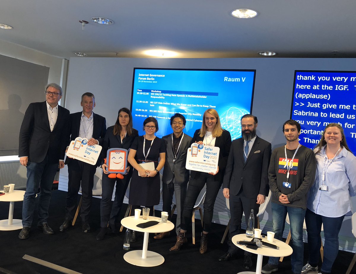 safeinternetday's tweet photo. Thank you very much to all our high-level panellists and group discussion facilitators for a great workshop and excellent discussion on the important topic of online hate speech. #IGF2019 https://t.co/gXA0Qp30HA