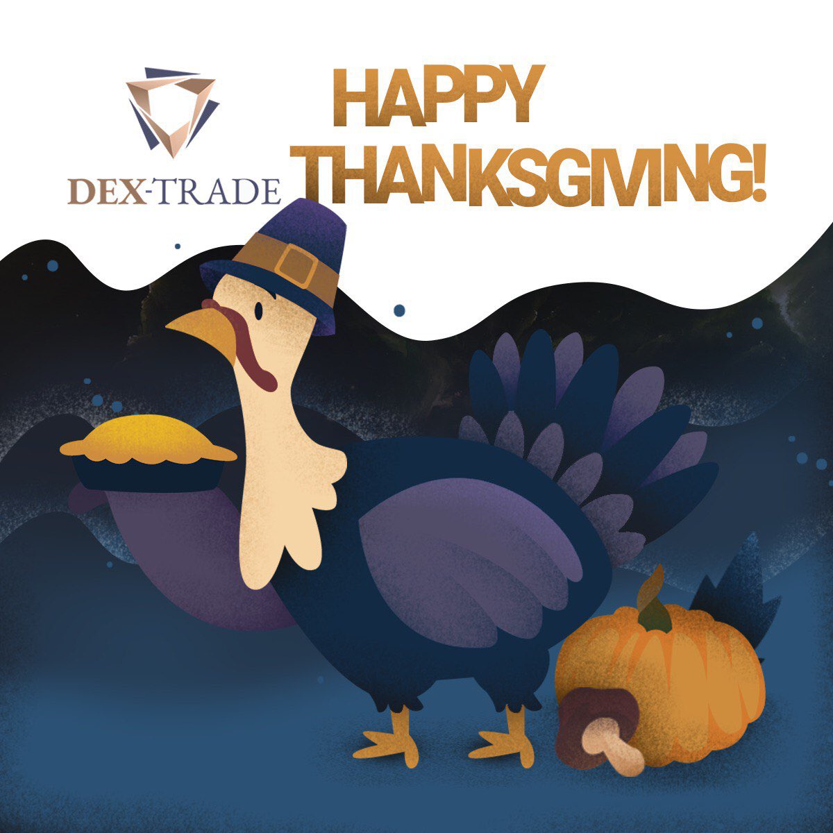 Happy #Thanksgiving from Dex-Trade to all of our users and followers. 
We are very thankful for your support and wish you the warmest greetings today 🎉

Our website 👉 dex-trade.com
