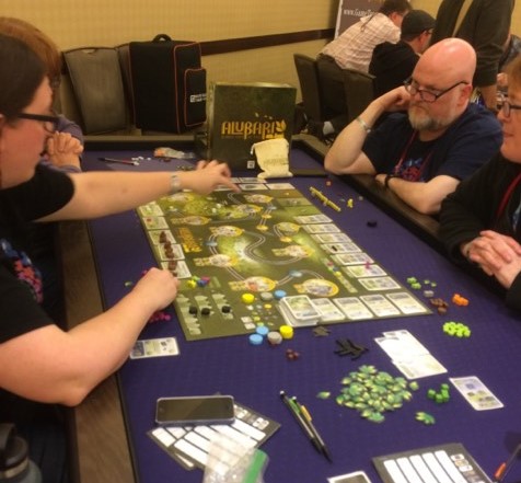 Studio_H_Games's tweet photo. Throwback Thursday to BGG.Con held this week-end in Dallas by the amazing #GeekTeam from @BoardGameGeek ! #Alubari by Tony Boydell on the Hot Games Tables ! (How tea should be served, right?)😏☕️
Did you get to try it before its coming US release?😃
Holiday & hotness,
The H. https://t.co/0RDngLe7Ks