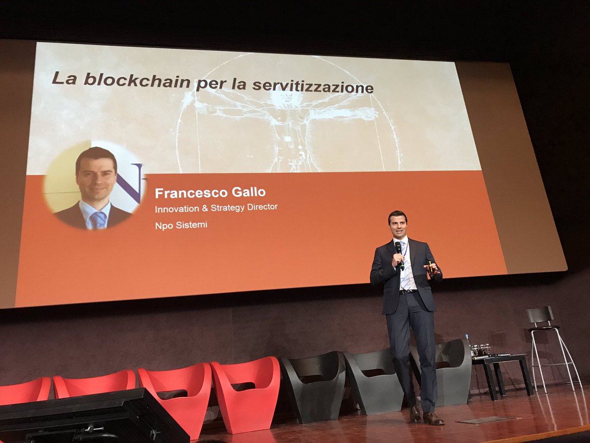 Industry4Biz's tweet image. Ora Francesco Gallo, Innovation &amp;amp; Strategic Directore @NpoSistemi che affronta il tema #blockchain e come può abilitare nuovi modelli di business e realizzare nuovi servizi per le imprese #ASAPFORUM @AsapSMF @Industry4Biz @Blockchain4inno