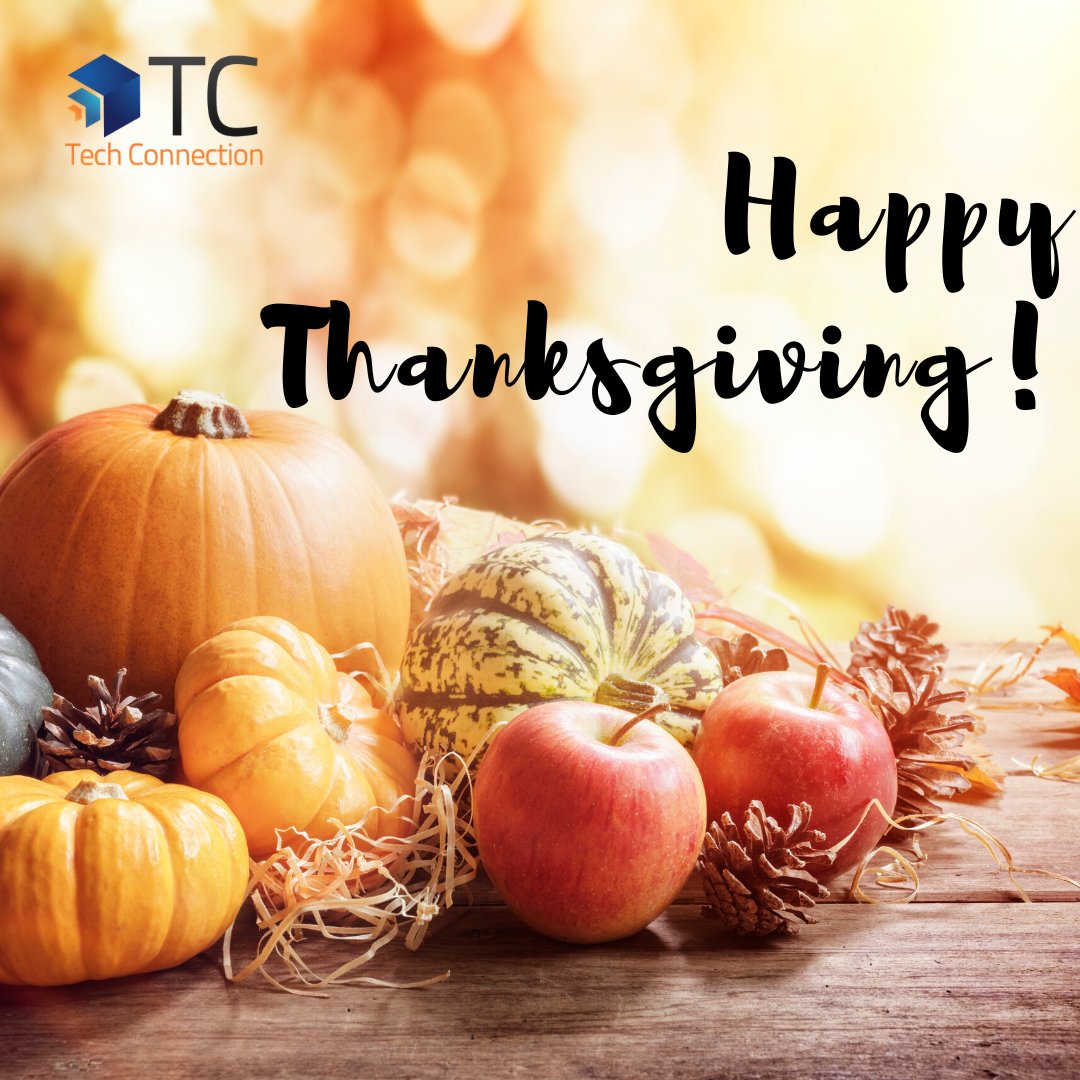 _TechConnect_'s tweet image. Happy Thanksgiving from The Tech Connection! We are so &quot;thankful&quot; for you and wish you a happy holiday season. #thanksgiving #gratitude #grateful #techconnection #diversity #diversityandinclusion #belonging #equality #holidayseason