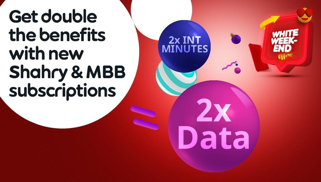 OoredooQatar's tweet photo. Sign up for a new #Shahry or #MobileBroadband package with #Ooredoo this #WhiteWeekend and get MORE! All new Shahry customers will get DOUBLE data and DOUBLE international calls for six months, https://t.co/xNrL8tibMX