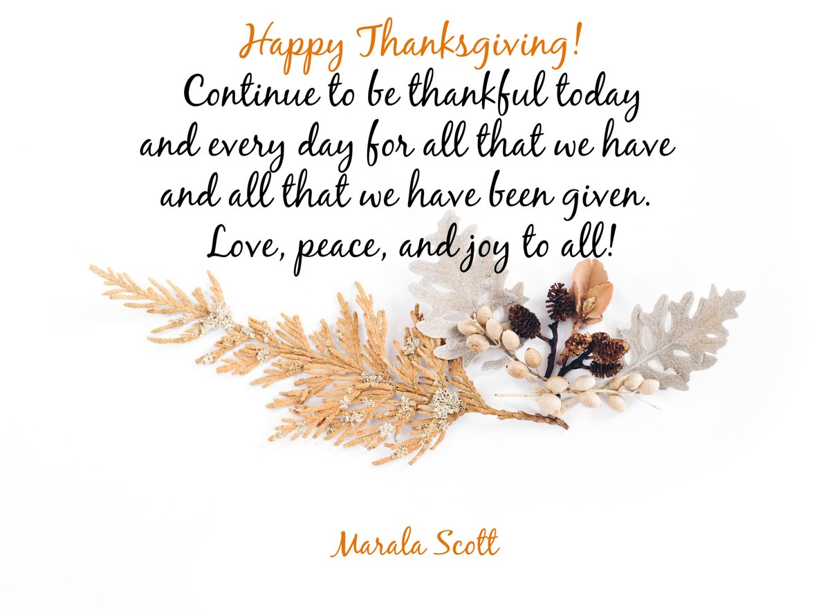 MaralaScott's tweet photo. Happy Thanksgiving Day Everyone! What are you thankful for? https://t.co/kQVXOzmkhZ