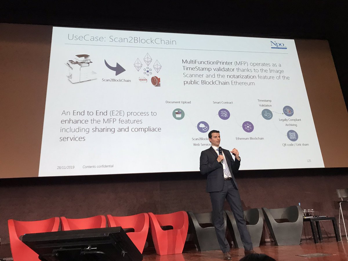 Industry4Biz's tweet photo. Scan2BlockChain: funzione che permette di scansionare un documento e usare la mutabilità della blockchain per applicare la caratteristica di data certa utile negli studi legali @NpoSistemi @AsapSMF #ASAPFORUM @Blockchain4inno https://t.co/Yo1K2LTMnU