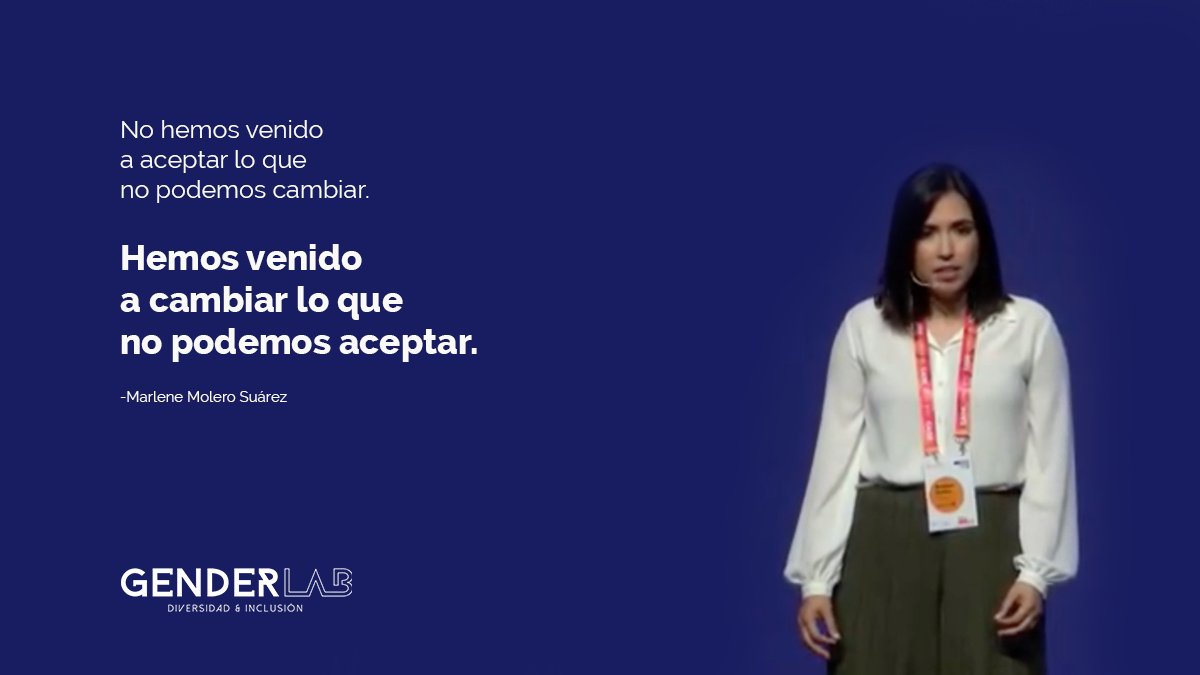 holaELSA_la's tweet photo. Cerramos la sesión "Hacia la equidad de género en las empresas" de #CADE2019 con una potente reflexión de @mmolerosuarez 

No hemos venido a aceptar lo que no podemos cambiar. Hemos venido a cambiar lo que no podemos aceptar. https://t.co/Oo6d5J7uJn