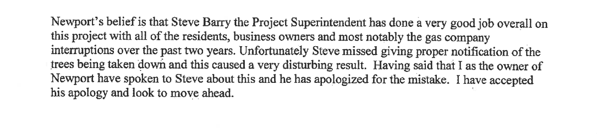 At the end, DeFelice calls out how Steve, the project superintendent who couldn't make the meeting with MassDoT, has done a great job."I have accepted his apology and look to move ahead."I guess we're good then.12/?