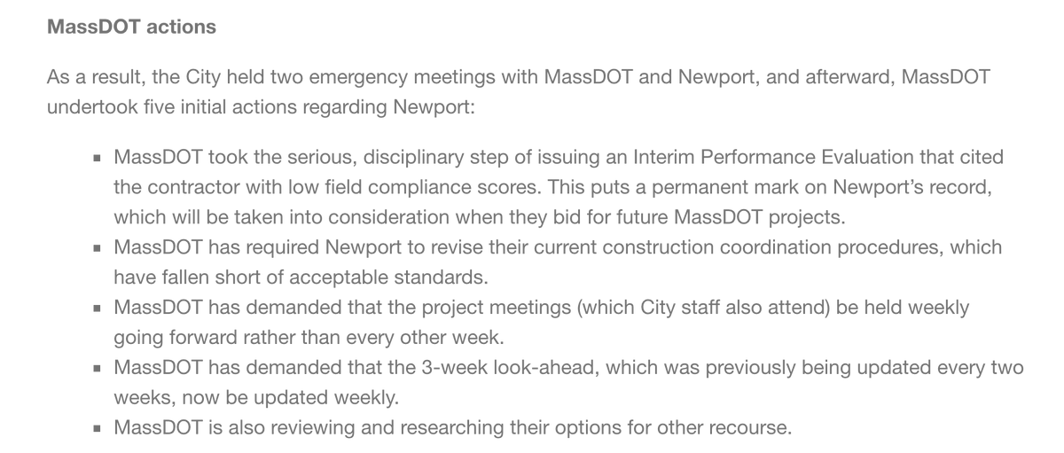 This review was trotted out by the city as a Pretty Big Deal, which put a "permanent mark" on Newport's record. Here's a piece of the update that the city provided on the 24th.7/?
