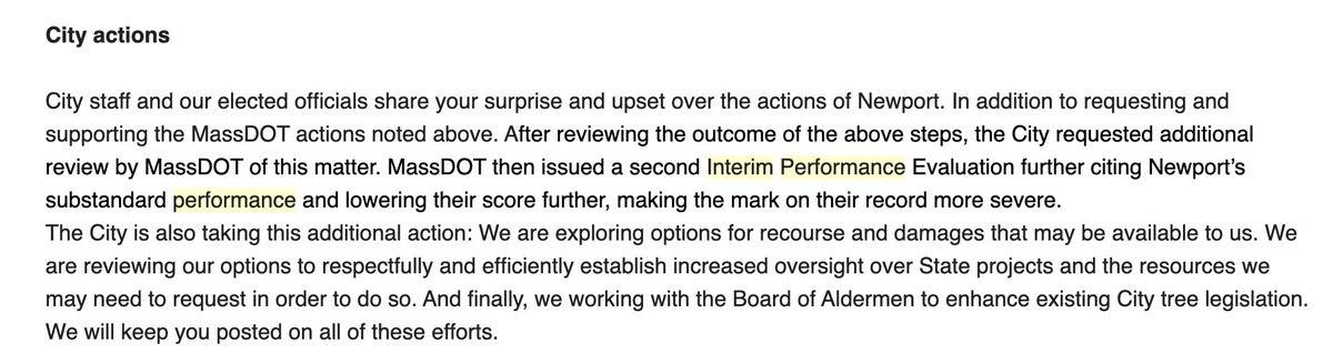 I want to return to the fact that this record is divergent from what the city has been telling us. In October, we were told about interim performance evaluations that were revised -downwards- rather than upwards.That doesn't seem to have actually happened.19/?