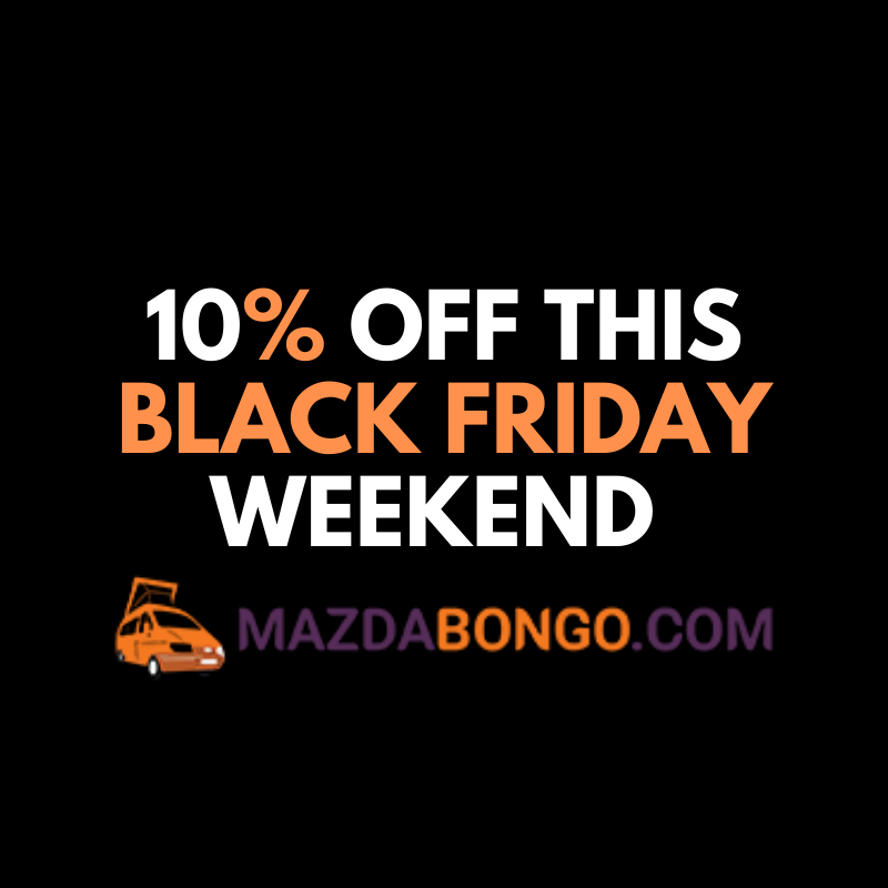 MazdaBongoShop's tweet photo. 10% discount on all online purchases from now until midnight Sunday. Use code: BlackFriday19 when placing order #blackfriday #discount #offer #deal #mazdabongo #vanlife https://t.co/f1N9Ms9v6P