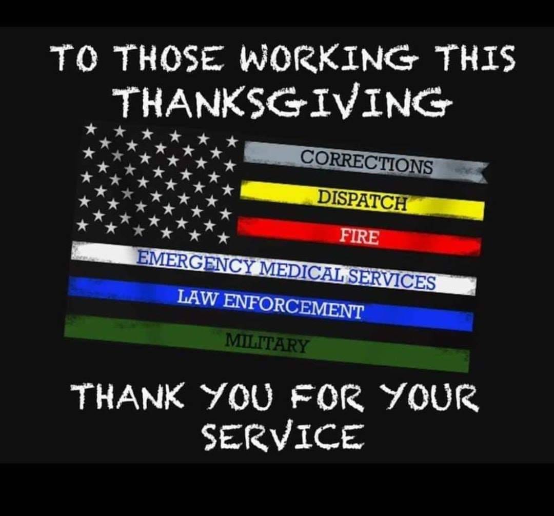 americanfireap's tweet photo. To everyone, especially those on duty today, Happy Thanksgiving! https://t.co/2tL7kIOJC5