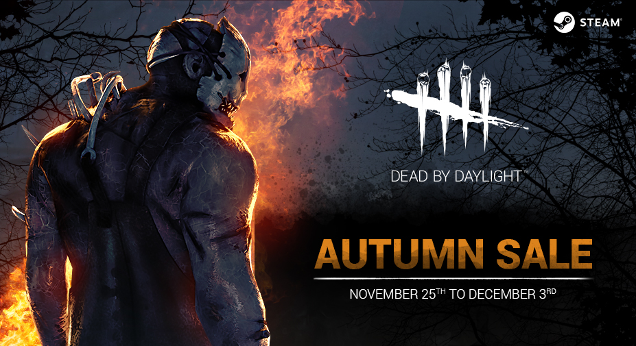 公式 Dead By Daylight 現在steamでオータムセール実施中 ゲーム本体が50 Off 一部dlcが最大40 Offでお求めいただけます セールは12月4日まで 霧の森で皆さんをお待ちしてます Deadbydaylight Dbd ストアページはこちら T Co 5rtfh9aswp