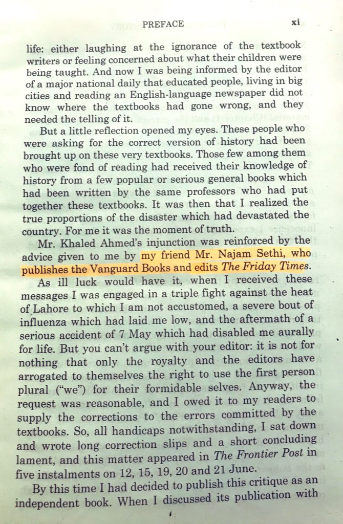 “My friend  @najamsethi made some admirable suggestions and help improve the book.” writes K.K Aziz in his book #TheMurderOfHistory  #bookscache