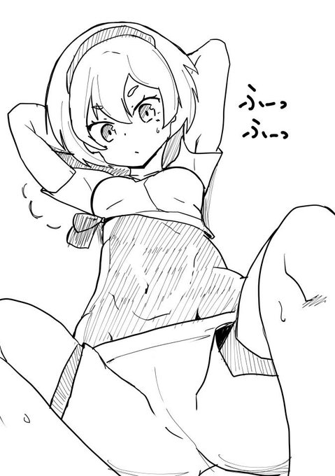 腹筋後のサイトウちゃん 