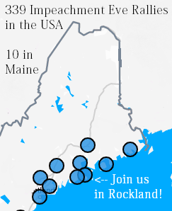 mcm_ind's tweet photo. Impeachment is coming in the next 3-4 weeks. Join us at the corner of Park & Main streets in Rockland, Maine at 5:30 PM on the night before the House vote to impeach Donald Trump. RSVP here: https://t.co/sLIeAzW90l #MainersForImpeachment #mepolitics #Resist https://t.co/nwXe7W8sDM
