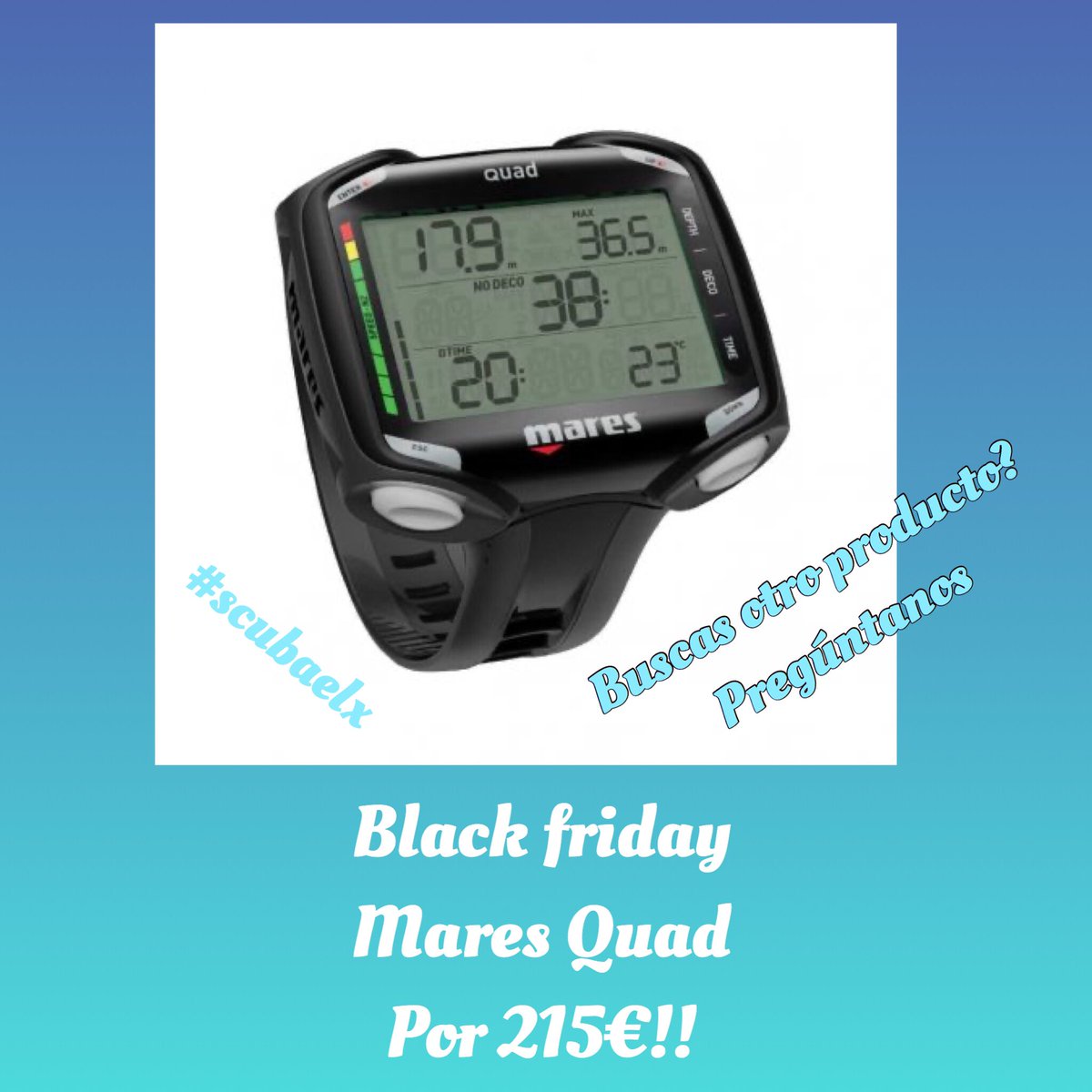 Buceo_Y_Pesca's tweet photo. Empiezan las ofertas Black Friday!!
Aquí os dejamos algunos de los productos con oferta, tenemos muchos más, pregúntanos!!
Ofertas válidas hasta sábado 30/11 14:00
663 237 389 info@scubaelx.com
#blackfriday #diving #scubadiving #mares #buceo #beuchat #seacsub #apnea #freediving https://t.co/cInuhilEli