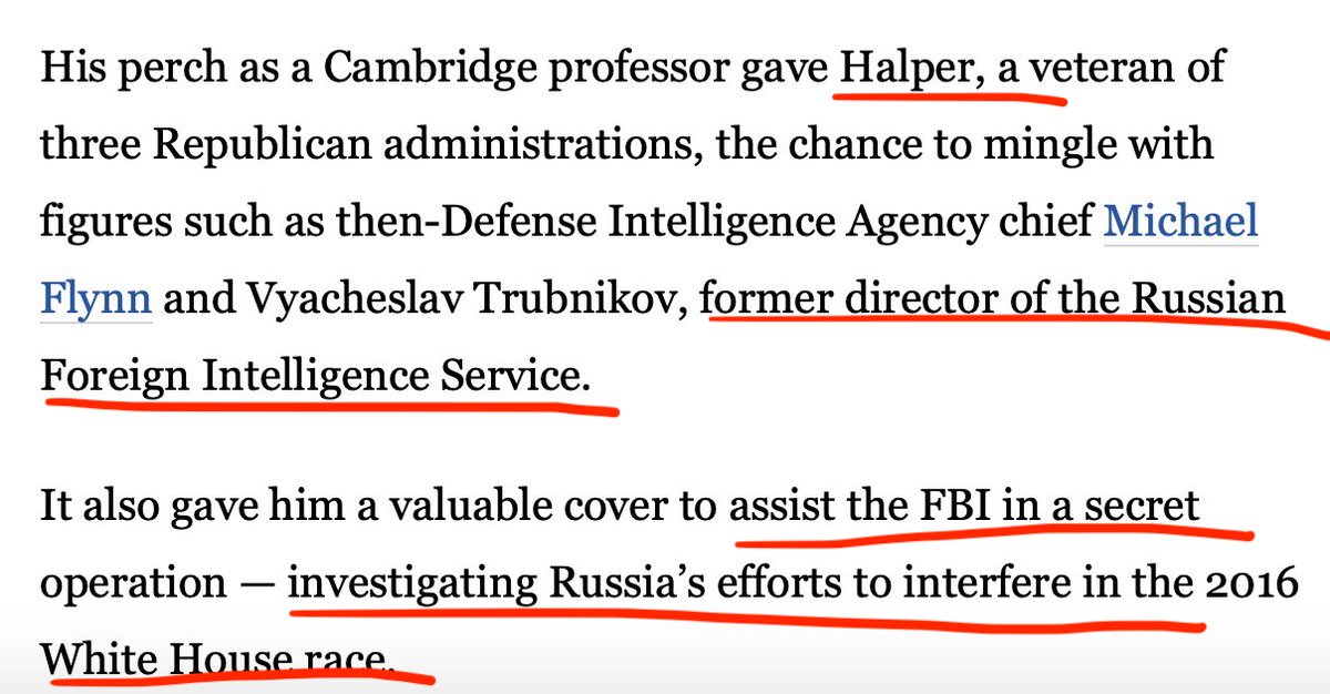 Steele admits to Ohr that he has not spoken to the former head of Ru Foreign Intelligence directly, but we know that Steele's "collector" Halper has (see below). We know Halper gave intelligence to the FBI and to the CIA. Halper is the source. /25