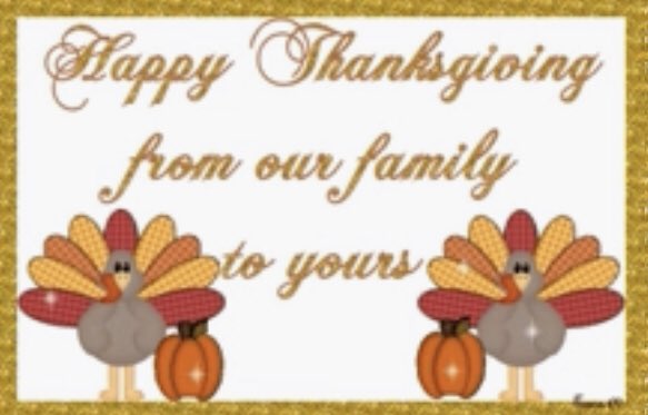 May God bless you all today with a happy heart ❤️ I hope you are surrounded with love, laughter and filled with gratitude. Blessed and Grateful to be an American. Grateful for our volunteer military and their families, God Bless them and God Bless America! Happy Thanksgiving!! ✝️