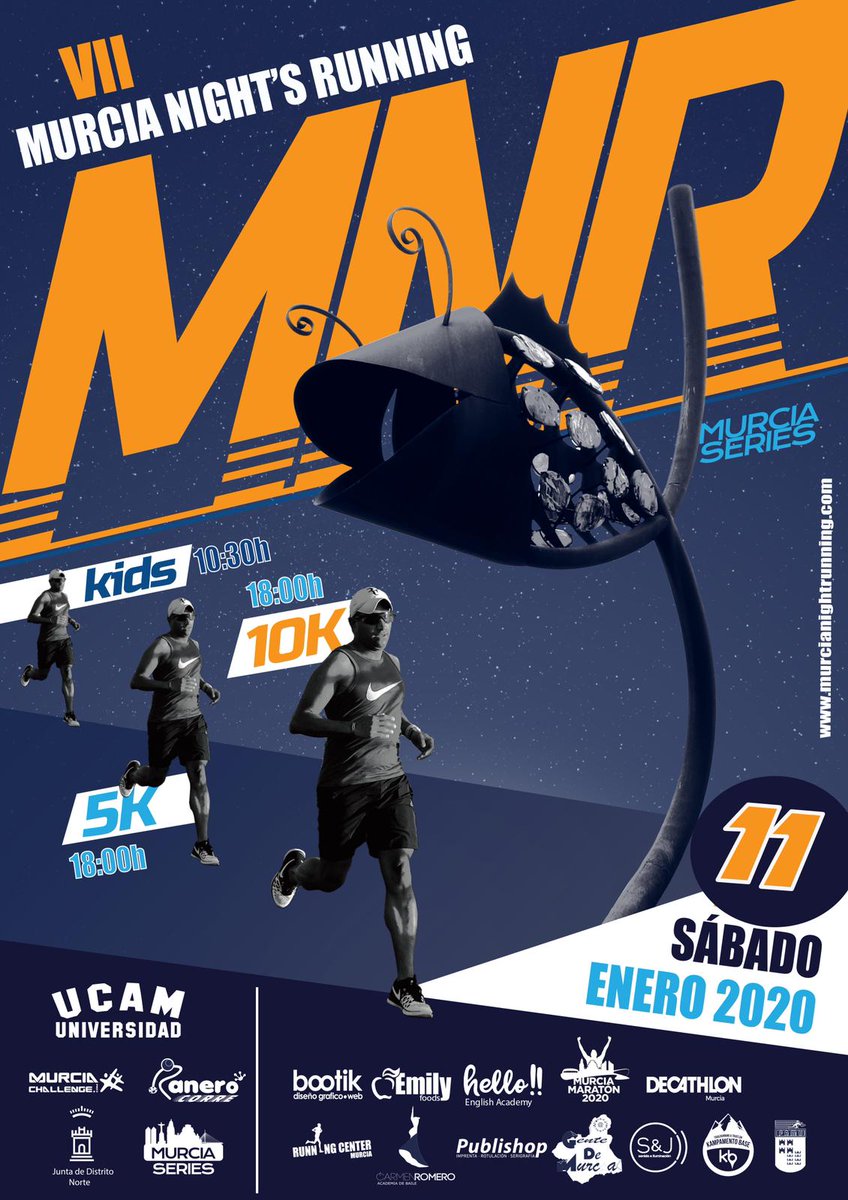 GenteDMurcia's tweet photo. Ya está aquí la VII Murcia Night's Running. 

Y un año más @GenteDMurcia estará presente como colaborador de este evento deportivo. 

La #MurciaNightsRunning es la 1ª carrera del año del circuito de pruebas deportivas de @la_famu

+Info e inscripciones: https://t.co/HpGHC46aDf https://t.co/0scD0x3D7N