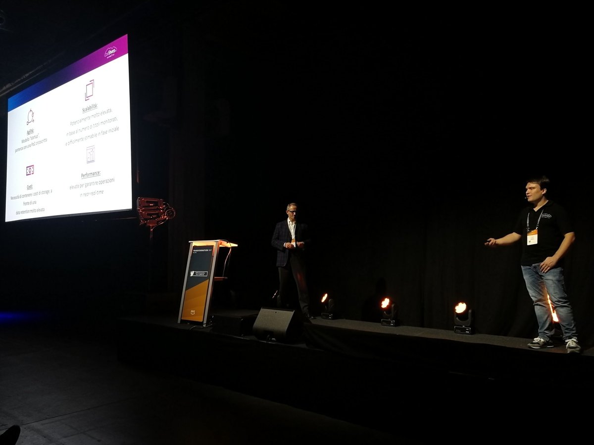 beSharp_spa's tweet photo. .@BanorSim and @beSharpsrl: thanks for being with us during the session! 
Pick up now the complete case study at our booth!
#AWSTransformationDay #Proud2beCloud https://t.co/PA91Kr1259