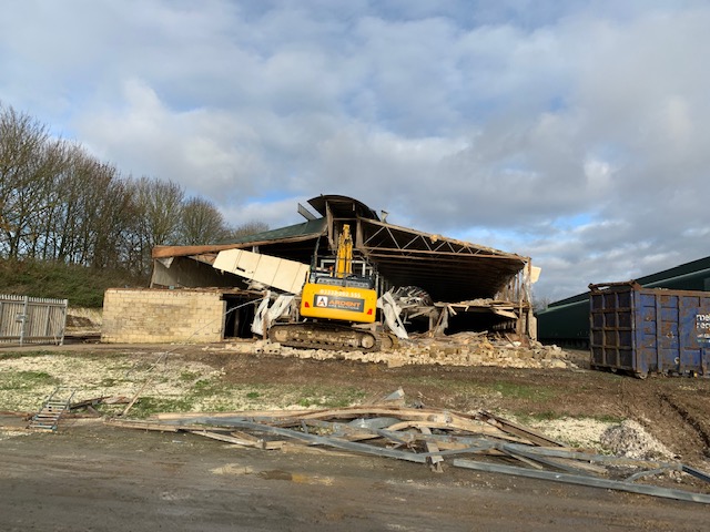 New site development update... These pictures show:
1) Our new perimeter fencing thanks to a great job by South Coast Fencing.
2) Works starting on the demolition of building K9 by Capital Demolition